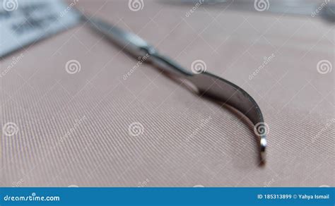 Surgical Instruments Used During Operation Spatula Stock Image Image