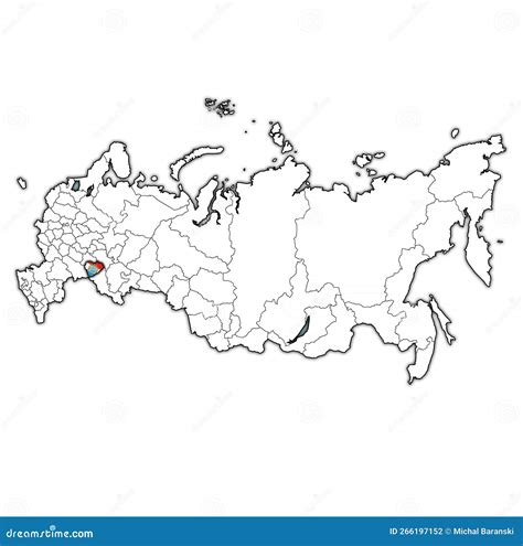 Samara Oblast on Administration Map of Russia Stock Illustration ...