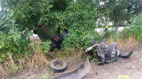 foto Accident teribil în stânga Nistrului O Honda transformată într