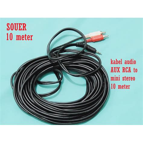 Jual Kabel Rca To Mini Stereo Suoer Meter Kabel Aux Stereo M