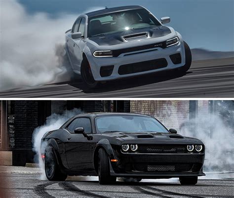 Dodge Charger Vs Challenger Comparison Base And Hellcat