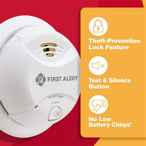 First Alert 0827b 10 Year Sealed Battery Ionization Smoke Alarm