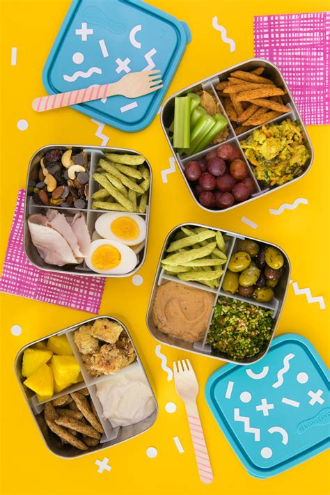 Four Healthy Bento Box Lunch Ideas - Sarah Hearts