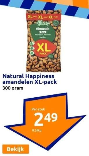 Natural Happiness Amandelen Xl Pack Aanbieding Bij Action