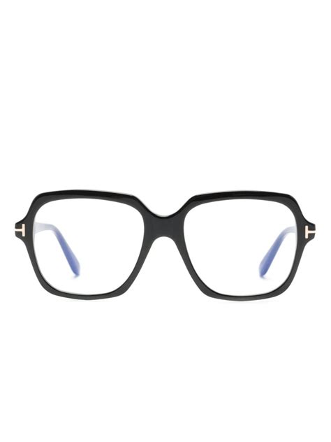 Tom Ford Eyewear Logo标牌超大框眼镜 Farfetch