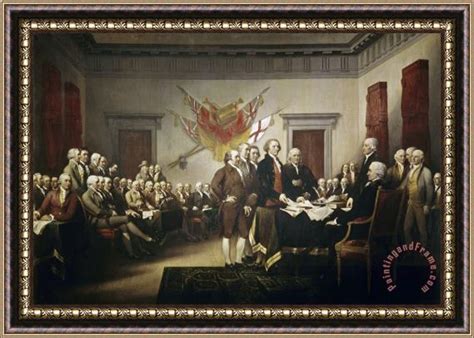 John Trumbull Signing The Declaration Of Independence Framed Print For Sale