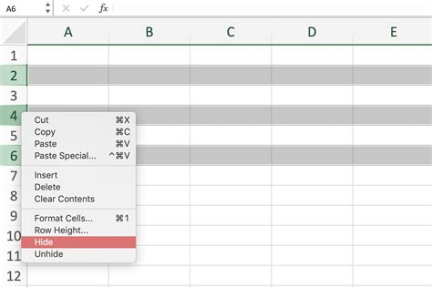 Hide And Unhide Columns Rows And Cells In Excel