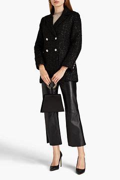 Maje Double Breasted Sequined Tweed Blazer The Outnet