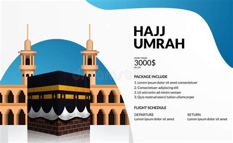 Simple Modern Hajj And Umrah Tour Travel Poster Flyer Banner Template