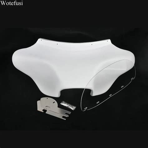 Wotefusi Detachable Batwing Fairing 6x9 White Speaker For Harley