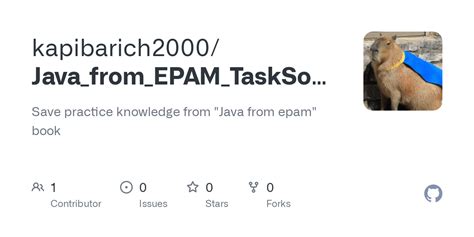 Github Kapibarich2000javafromepamtasksolver Save Practice