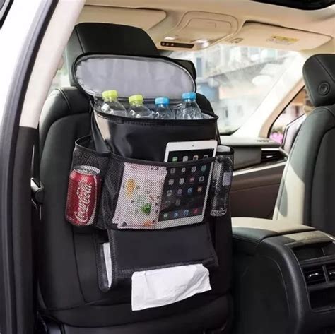 Organizador Auto Hielera Porta Vasos Termica Asiento Trasero MercadoLibre