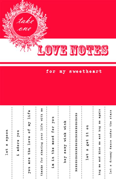 Free Printable Valentine Sweetheart Notes | Fab N' Free