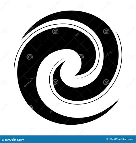 Icono De La Espiral De Koru Con El Logo O Tatuaje Maor Estilizado En