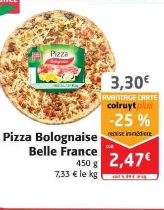 Promo Pizza Bolognaise Belle France Chez Colruyt Icatalogue Fr