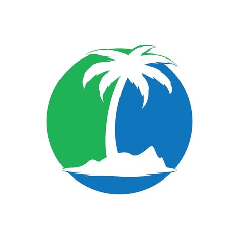 Dise O De Logotipo De Playa Tropical Y Palmera Dise O De Logotipo De