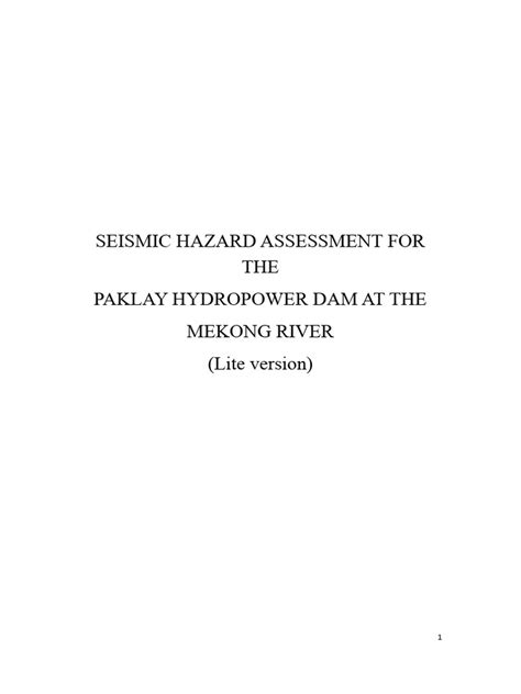 Seismic Hazard Assessment | PDF | Fault (Geology) | Earthquakes