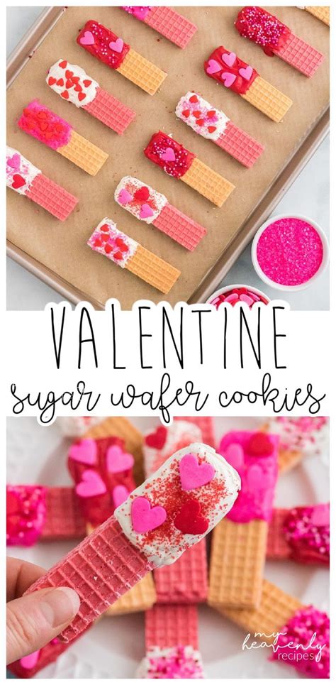 Valentine Sugar Wafer Cookies Valentines Snacks Valentines Day