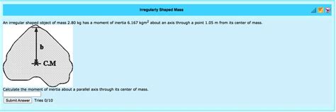 Solved Irregularly Shaped Mass An Irregular Shaped Object Of Mass 80