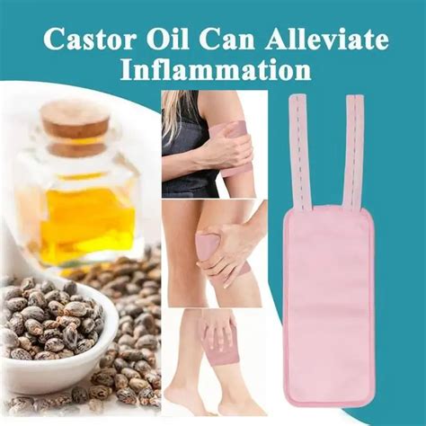 Organic Castor Oil Pack Compress Pad Caster Oil Pack Natural Reusable