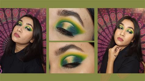 Green Halo Cut Crease Tutorial Using Makeup Revolution Marvellous Mattes Palette In Depth