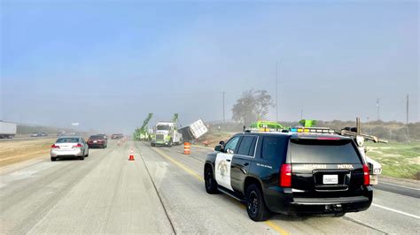 Chp Overturned Vehicle Crash On Highway 99 South Of Collier Road Blocking Both Lanes Of