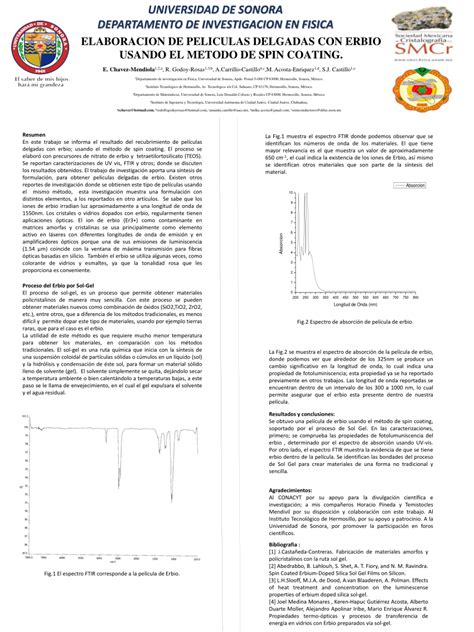 PDF Elaboración de películas delgadas con erbio usando el método de