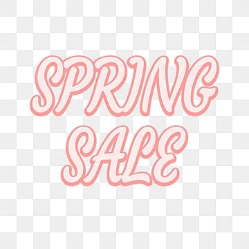 Spring Sale Png Picture Pink Spring Sale Phrase Outline Stripe