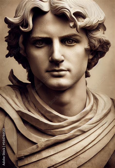 Alexander The Great Portrait Bust D Illustration Stock Illustration