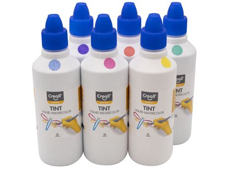 Vloeibare Waterverf Creall Tint X Ml Set Van Assorti