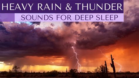 Heavy Rain And Thunderstorm Sounds For Sleeping Black Screen Youtube