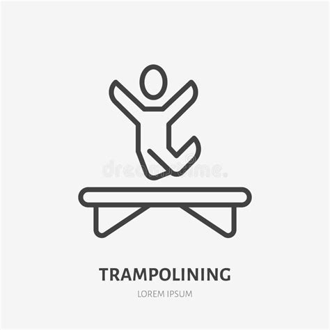 Trampoline Jumping Man Symbol Vector Illustration Stock Vector