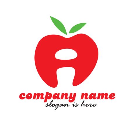 a alphabet apple logo design. fruit sign and symbol. nature element ...