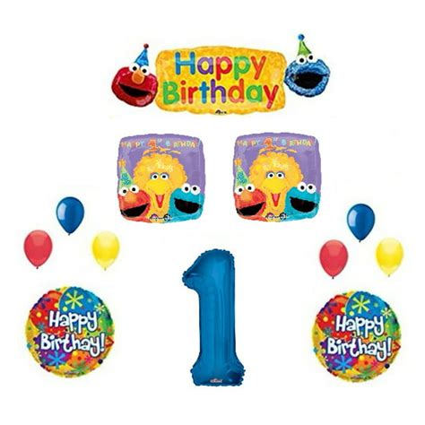 Elmo Sesame Street 1st Birthday Party 12 Piece Supplies Balloon