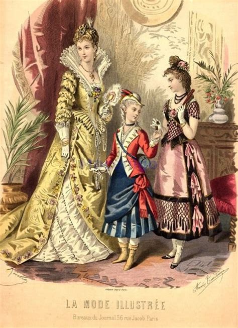 Fancy Dress 1877 France La Mode Illustree I Love The Red White And