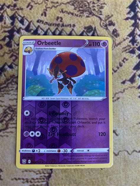 Pok Mon Tcg Orbeetle Sword Shield Battle Styles Reverse