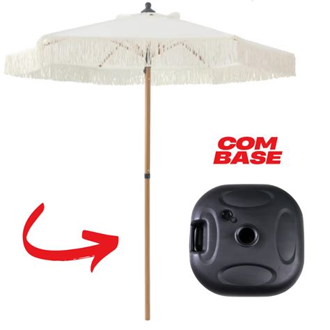 Guarda Sol Com Franja - Ombrelone Guarda Sol Franja Com Base Sombreiro Piscina Praia Churrasco ...