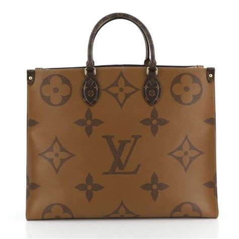 Louis Vuitton Onthego Tote Limited Edition Reverse Monogram Giant Mm Natural Resource Department