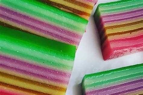 Tampilannya Cantik Ini Resep Kue Lapis Warna Warni Yang Kenyal Dan