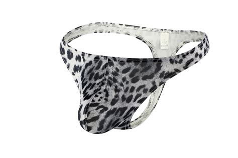 Herren Sexy Leopard Bikini String Tanga Jockstrap Bulge Pouch Stretchy