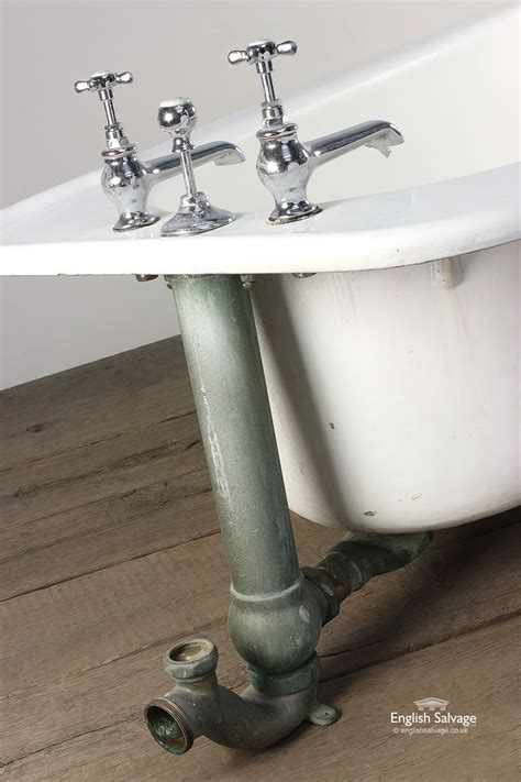 Reclaimed Large Roll Top Bath With Long Taps Architectural Pieces Architectural Salvage