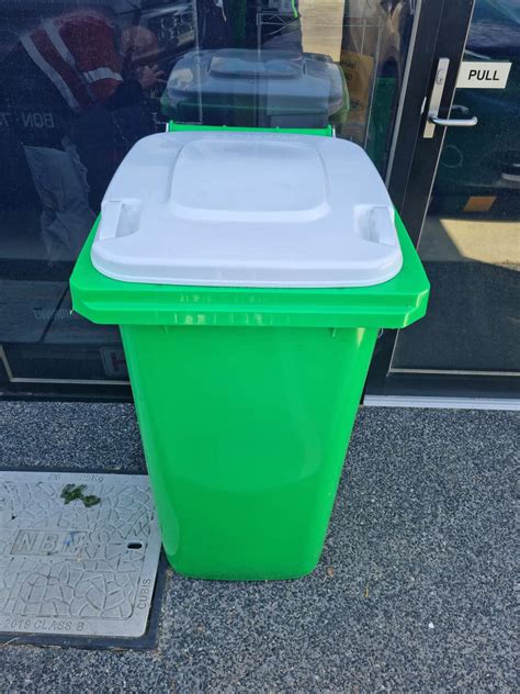 240l Lime Green Wheelie Binwhite Lid Spilltek