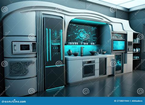 Futuristic Kitchen, with Sleek and Futuristic Design, Featuring State ...