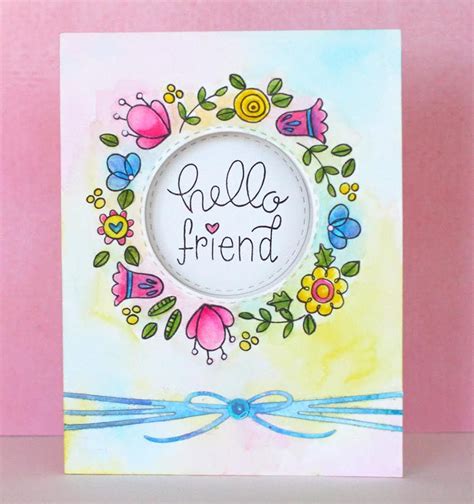 Simon Says Clear Stamps Hello Friend Sss101557 Stamptember Cards