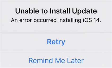 How To Fix Ios 14 Unable To Install Update