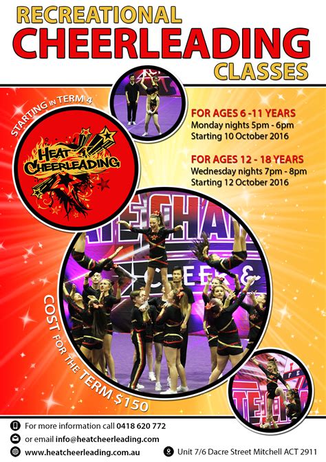 Heat Cheerleading Flyer For New Recreational Cheerleading Classes