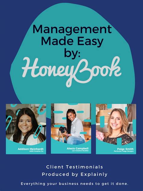 Honeybook Testimonial Videos Explainly