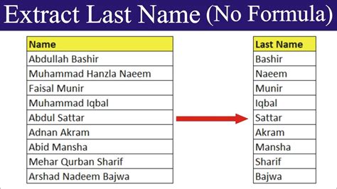 How To Extract Last Name In Excel 2 Easy Ways Youtube