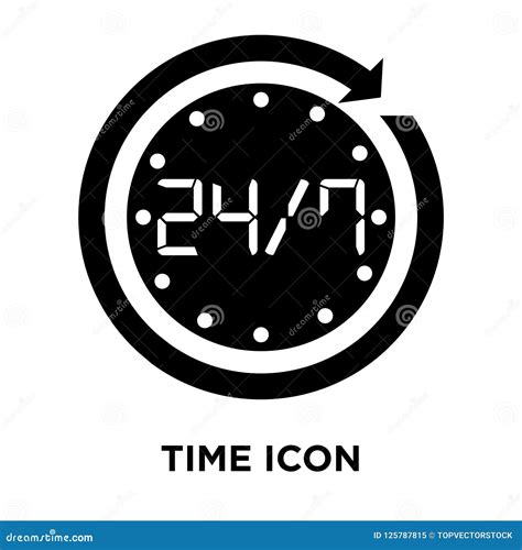 Time Icon Vector Isolated on White Background, Logo Concept of T Stock ...