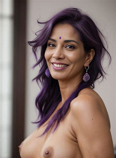 AI Porn Image Of Indian Messy Stand Up Purple 40 50 Years Old